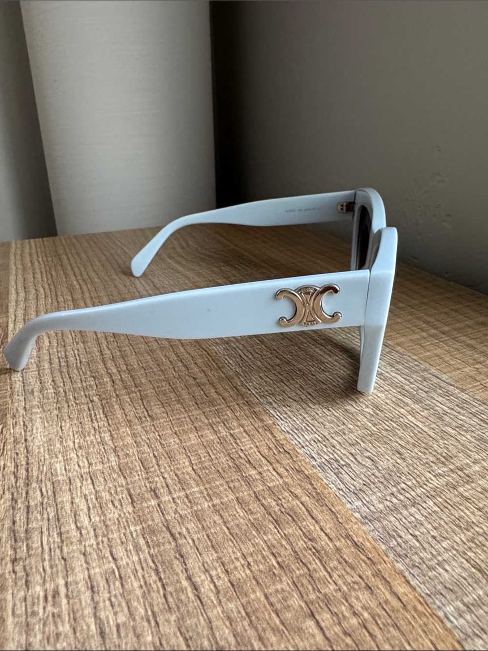Celine Light Blue Women's Sunglasses with Gold Double-C Logo